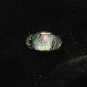 Pandora Green Shibori Faceted Glass Charm